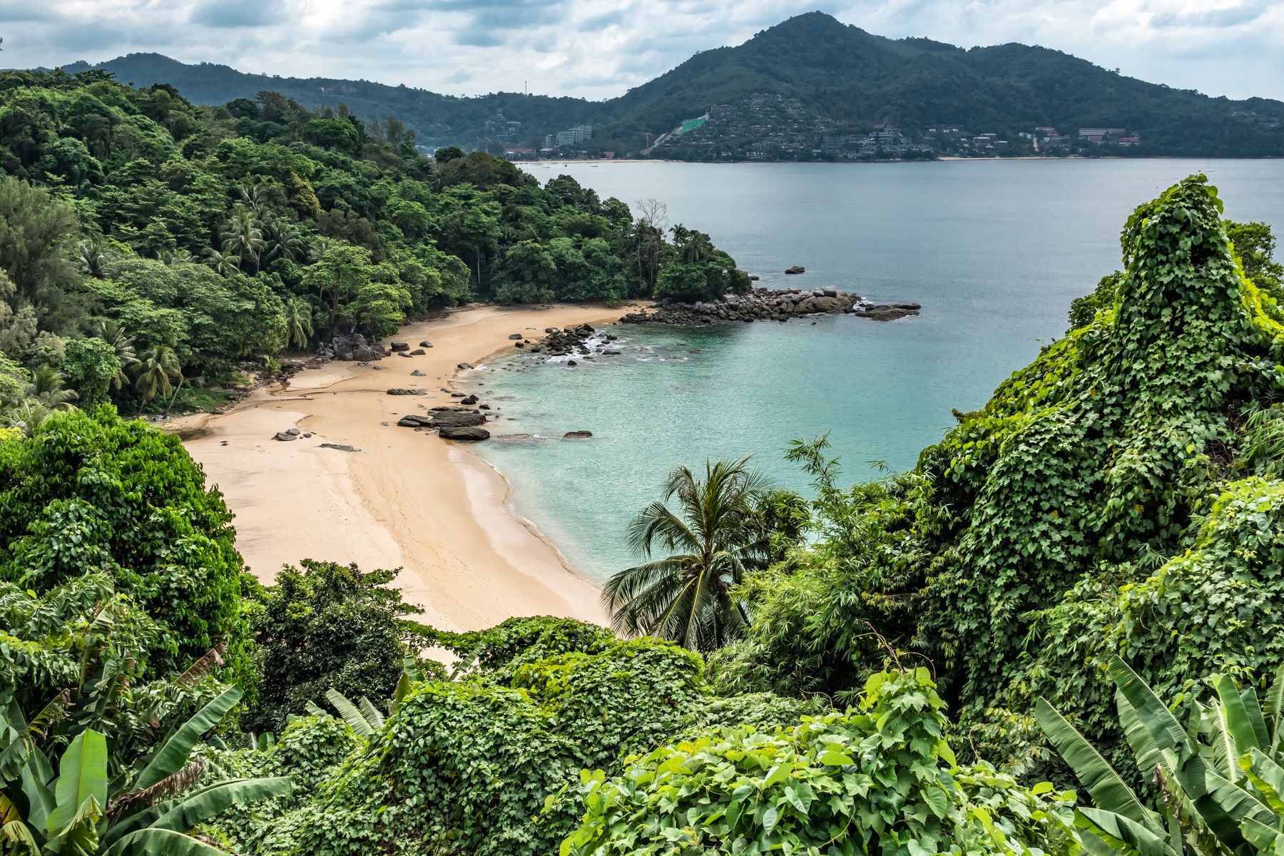 Crique tropicale verdoyante à Phuket, en Thaïlande